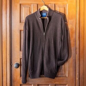 Pendleton brown zip up sweater